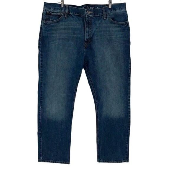 Nautica Jeans Co Crafted Mens Whisker Classic Fit Straight Jeans‎ Blue 40x32 - Picture 1 of 10